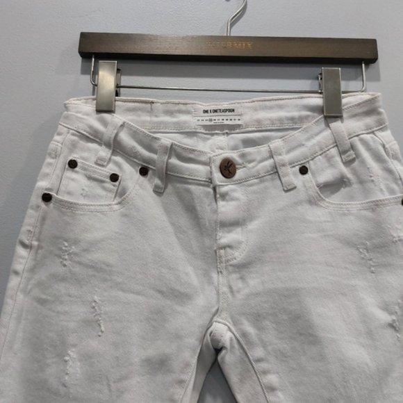 One Teaspoon White Freebird II Denim Jeans Size 25 - Picture 2 of 8